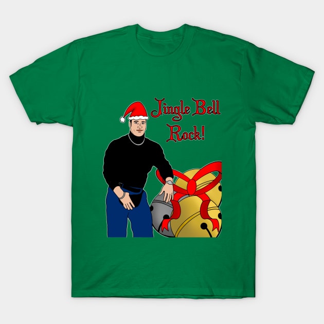 Jingle Bell Dwayne T-Shirt by Elbow Drop Art